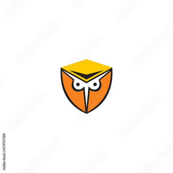 Obraz owl shield icon logo