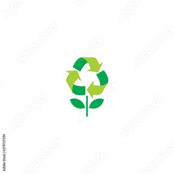 Obraz recycle ecology tree logo