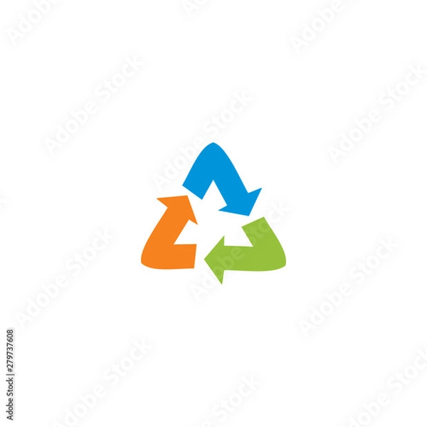 Obraz triangle recycle colored logo