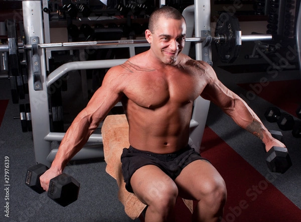 Obraz Bodybuilder exercising