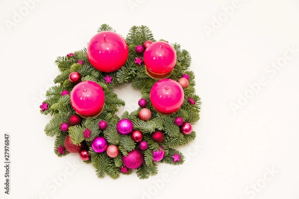 Fototapeta Violet advent wreath