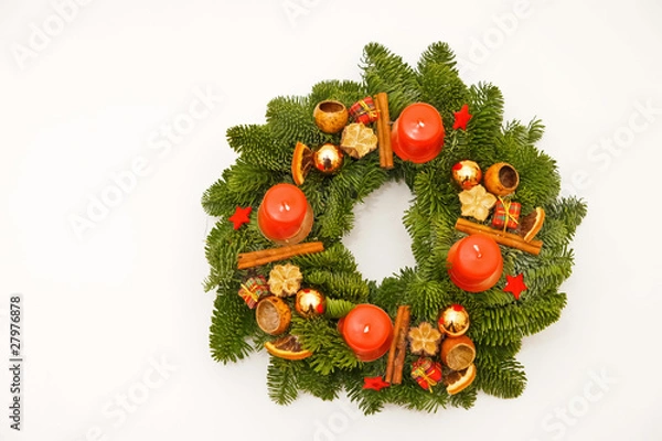 Obraz Advent wreath from above