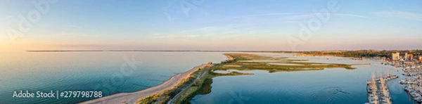 Fototapeta Widok z lotu ptaka Panorama Heiligenhafen Graswarder Marina