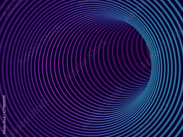 Fototapeta Abstract visualization artificial intelligence or big data. Digital technology concept: data flow in virtual reality. Modern business or machine learning 3D background. EPS 10 vector illustration.