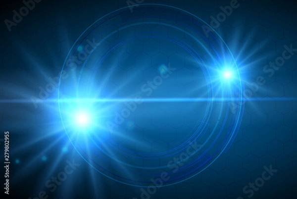 Obraz Abstract vector scientific data future and technology background that can use for business presentation. - Vector