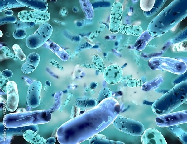 Obraz Bifidobacterium, bacterial strain3d illustration.