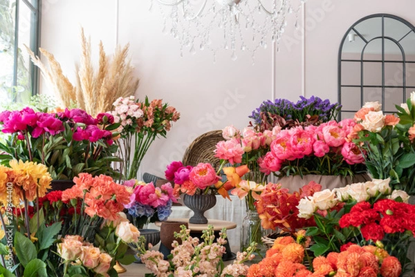 Obraz Beautiful flowers at the florist shop