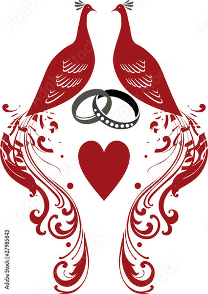 Obraz Vector Peacock Ornament