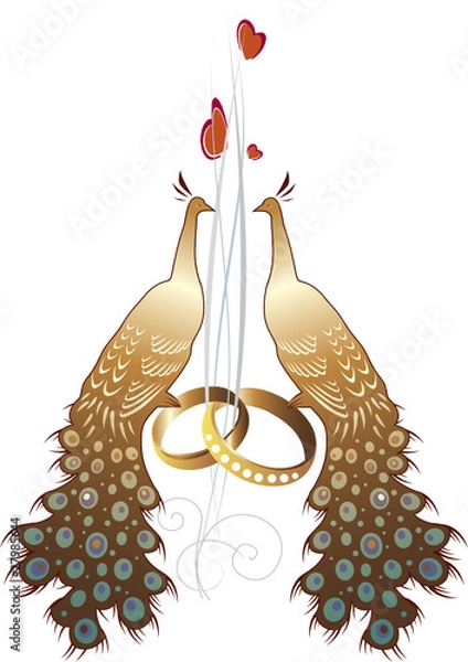 Obraz Vector Peacock Ornament