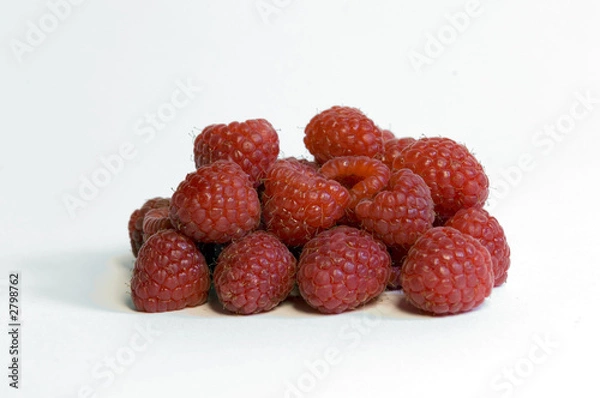 Fototapeta ripe red rasberries