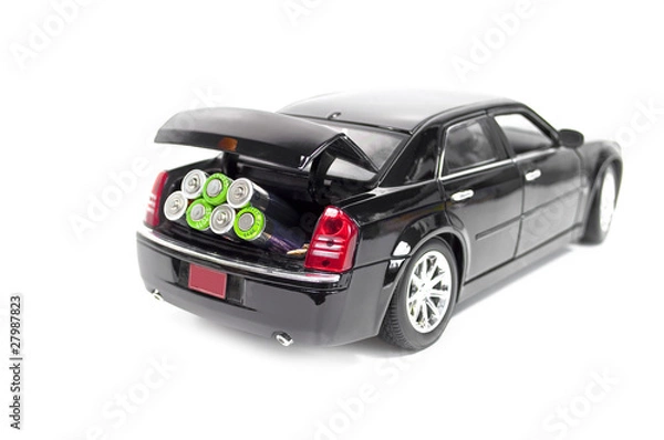 Fototapeta Auto mit Batterien