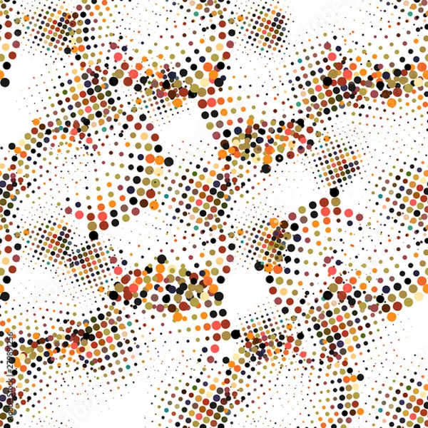 Obraz halftone texture seamless pattern modern style. Halftone background. Modern grunge background. Abstract geometric surface design.