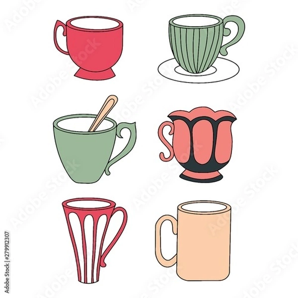 Obraz Vector illustration a cup.