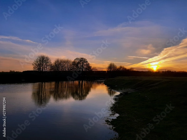 Obraz Sunset on the river