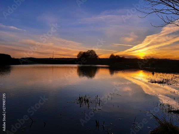 Obraz Sunset on the river