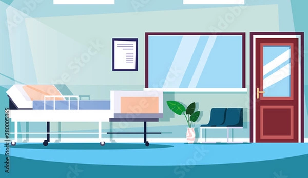 Fototapeta room hospital interior with equipment