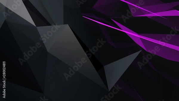 Obraz Abstract low poly grey purple background