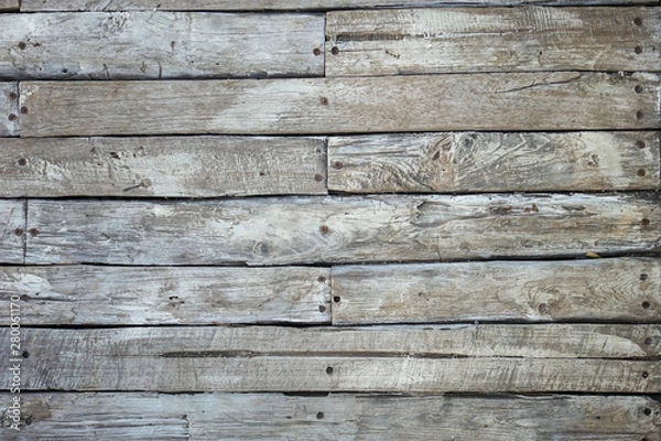 Obraz Old Blank grey wood pattern wall,Wood texture background