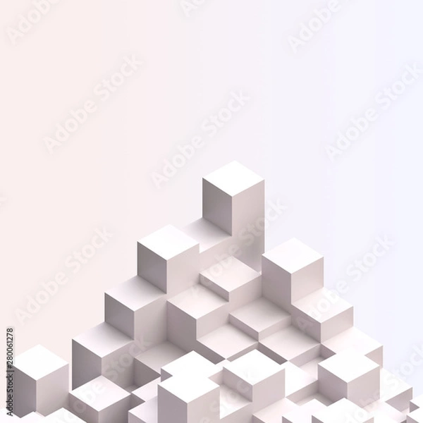 Fototapeta Abstract Geometry Level Deoration Corner 3d Render