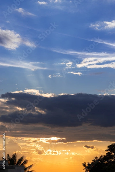 Obraz sunset in the mountains