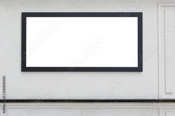 Obraz Blank billboard on a white wall.