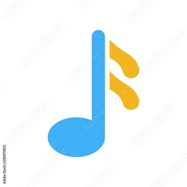 Fototapeta semiquaver icon from music and media collection