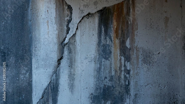 Fototapeta Water damaged cement