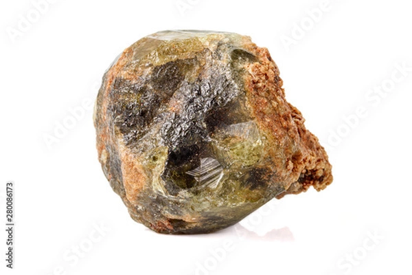 Obraz Macro stone Grossular mineral on white background