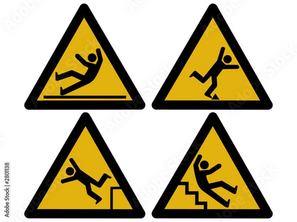 Fototapeta Znaki ostrożności