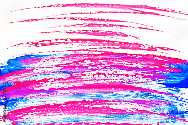 Obraz Beautiful abstract brushstrokes with colorful gouache paint on white paper for backgrounds 