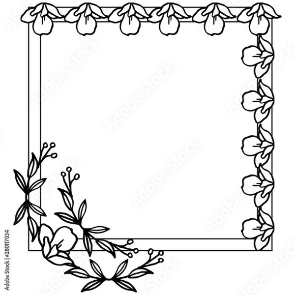 Fototapeta Element for elegant leaf floral frame. Vector