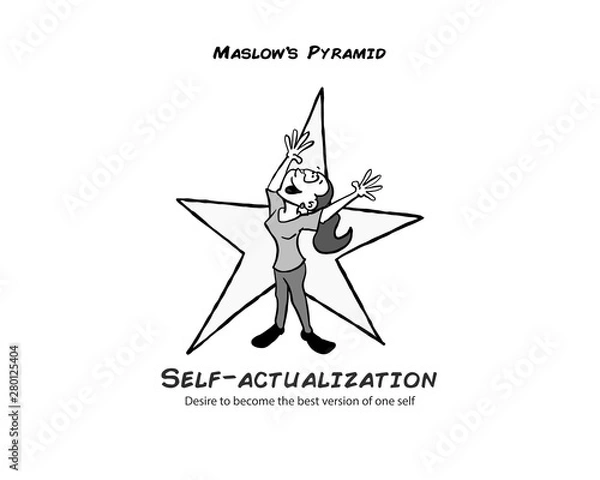 Obraz Maslow pyramid self actualization level