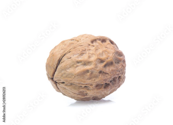 Fototapeta Walnut isolated on white background