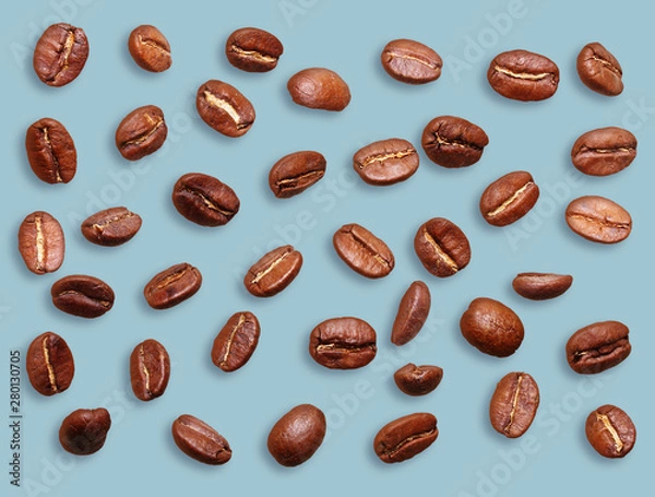 Fototapeta Black coffee grain, bean