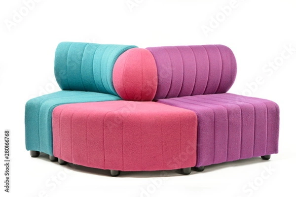 Obraz modular bright colour sofa couch