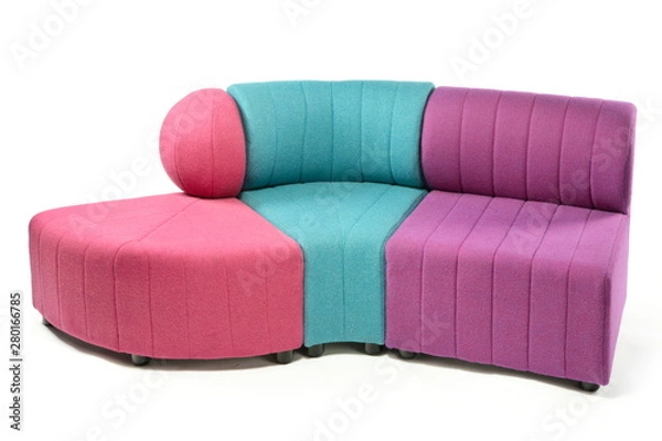 Obraz modular bright colour sofa couch