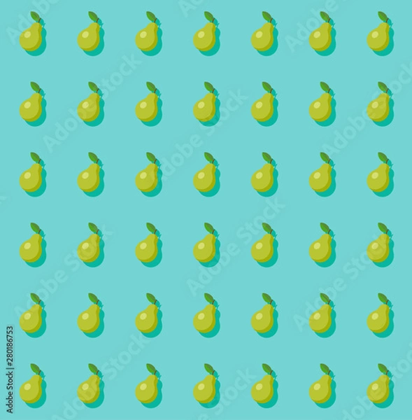 Obraz Color background pear fruit pattern vector