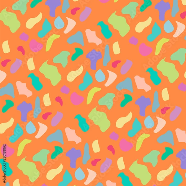 Obraz Orange background colorful stone wall pattern vector