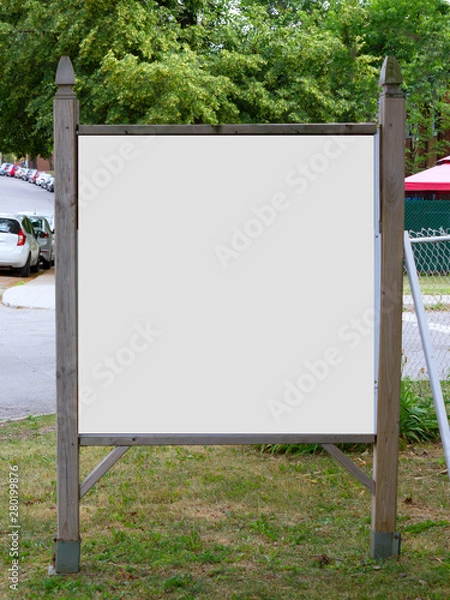 Obraz outdoor white board with free copy space for your text copy