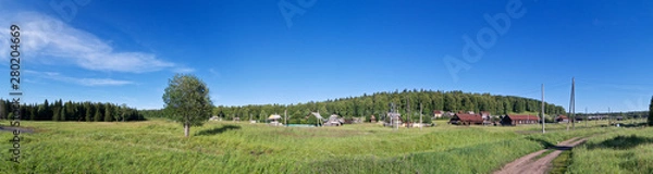 Fototapeta Railway station Uglovaya. Yakshur-Bodyinsky district, Udmurt Republic, Russia