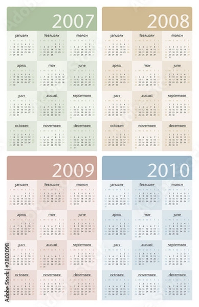 Obraz 4 year planner calendar