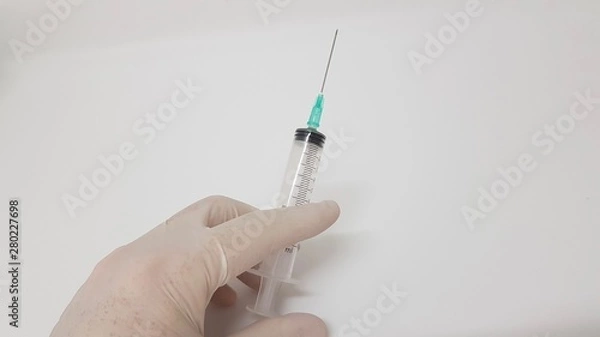 Obraz Handling disposable syringe