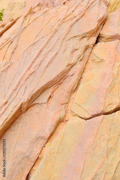 Obraz ピンク、黄色、オレンジの砂岩