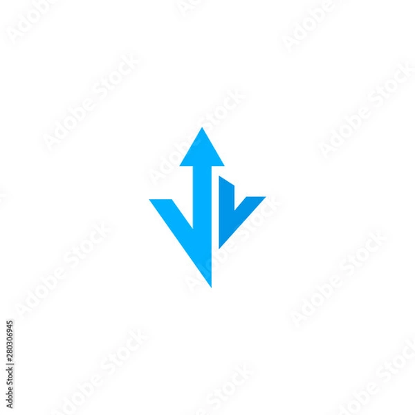Obraz arrow up shape initial logo