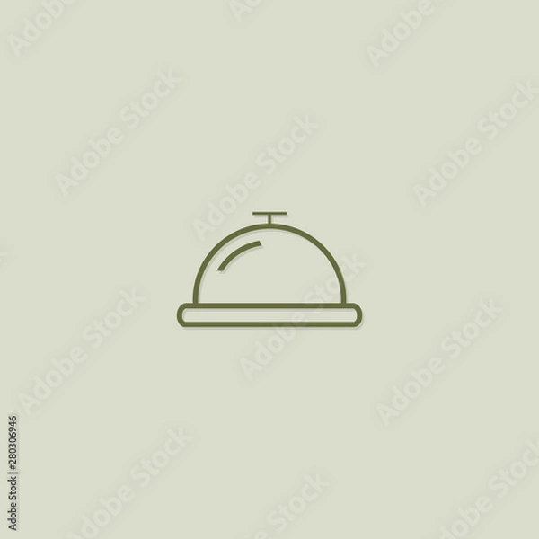 Obraz bell desk icon vector