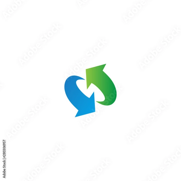 Obraz circle arrow sign vector logo