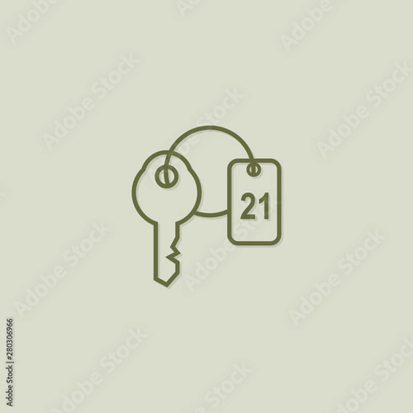 Obraz key hotel icon vector