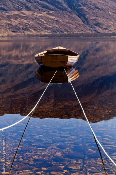 Obraz Loch Maree Boat Reflections