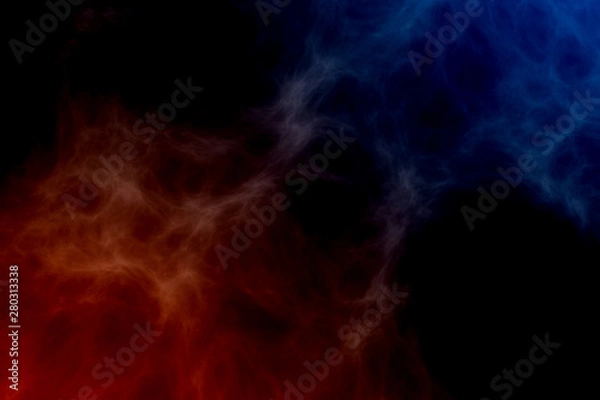 Fototapeta Red fire versus blue ice abstract background texture