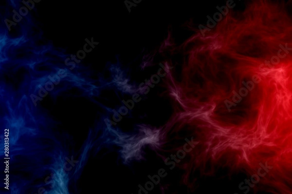 Fototapeta Red fire versus blue ice abstract background texture